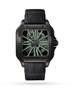 Cartier Santos de Cartier Men Automatic Leather Watch WHSA0009