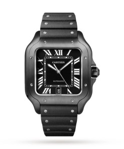 Cartier Santos de Cartier Men Automatic Black Rubber Watch WSSA0039