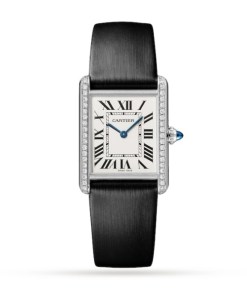 Cartier Tank Must Women Quartz Silver Calf Watch W4TA0017