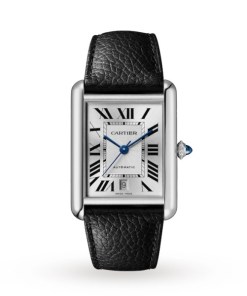Cartier Tank Must Men Automatic Silver Calf Watch WSTA0040