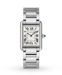 Cartier Tank Must Women Quartz Silver Stainless Steel Watch WSTA0052