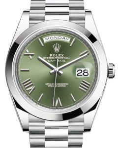 a rolex_day-date_40_president_platinum_olive_green_roman_dial_228236