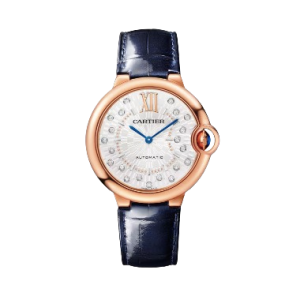 Cartier Ballon Bleu de Cartier Women Automatic Silver Alligator Watch WGBB0053