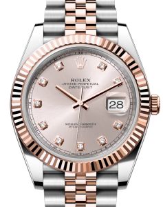 b8 rolex-datejust-41-rose-gold-steel-silver-fluted-motif-index-dial-fluted-bezel-jubilee-bracelet-126331