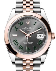 b5 rolex-datejust-41-rose-gold-steel-slate-roman-dial-smooth-bezel-jubilee-bracelet-126301