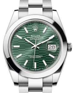 a9 rolex-datejust-41-stainless-steel-mint-green-fluted-motif-index-dial-smooth-bezel-oyster-bracelet-126300
