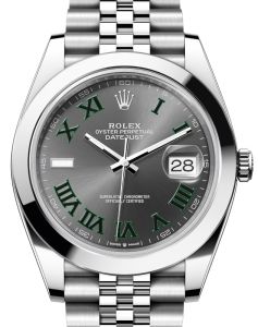 a1 rolex-datejust-41-stainless-steel-slate-roman-dial-smooth-bezel-jubilee-bracelet-126300