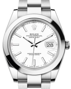 a8 rolex-datejust-41-stainless-steel-white-index-dial-smooth-bezel-oyster-bracelet-126300