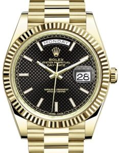 c2 rolex-day-date-40-228238-blksp-black-diagonal-motif-index-fluted-yellow-gold-president-1-front_copy_1