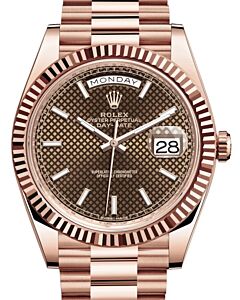 b4 rolex-day-date-40-rose-gold-chocolate-diagnonal-motif-index-dial-fluted-bezel-president-bracelet-228235-1-front_1