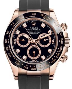C1 rolex-daytona-rose-gold-black-diamond-dial-ceramic-bezel-oysterflex-rubber-bracelet-116515ln