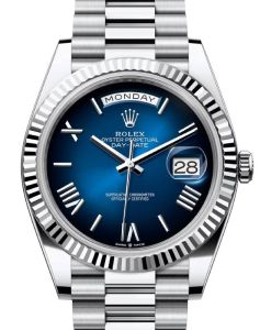 a1 rolex_day-date_40_president_platinum_blue_ombre_roman_dial_228236